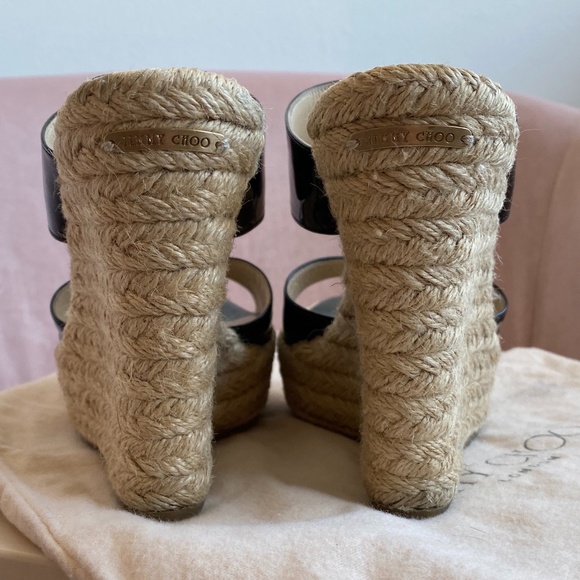 Jimmy Choo Black Patent Leather Sandal - Picture 4 of 11